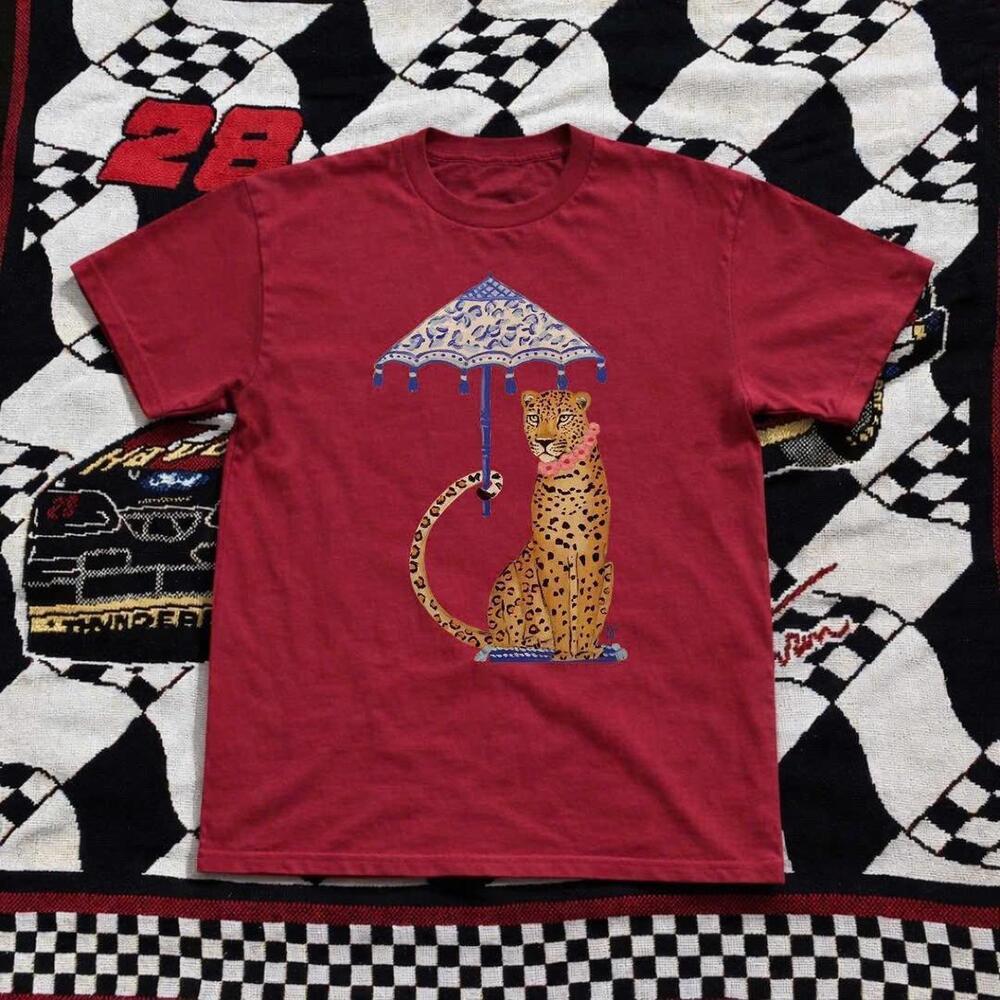 Red And Blue Cheetah T Shirt